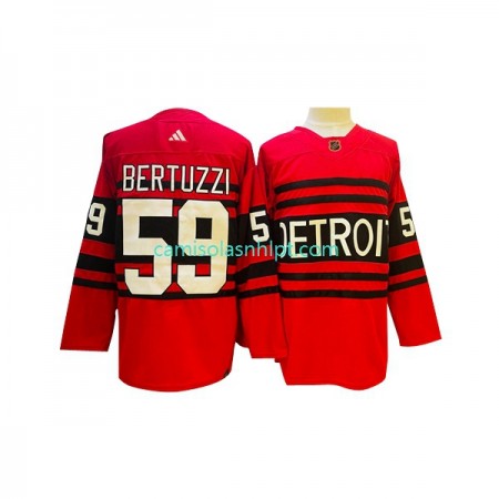 Camiseta Detroit Red Wings Tyler Bertuzzi 59 Adidas 2022-2023 Reverse Retro Vermelho Authentic - Homem
